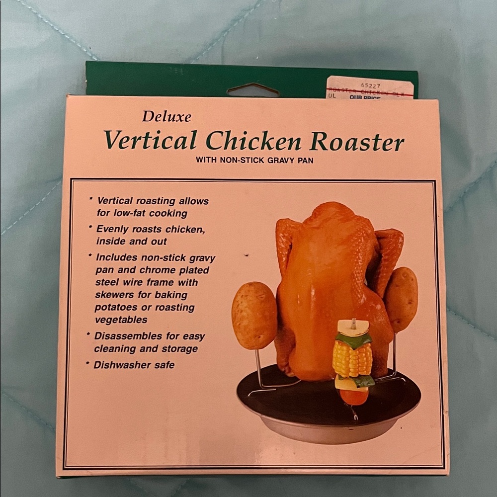 Deluxe Vertical Chicken Roaster with Non-Stick Gravy Pan